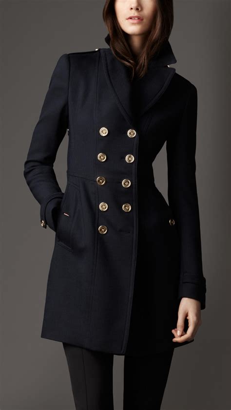 burberry navy wool coat for women|Burberry wool coat women's sale.